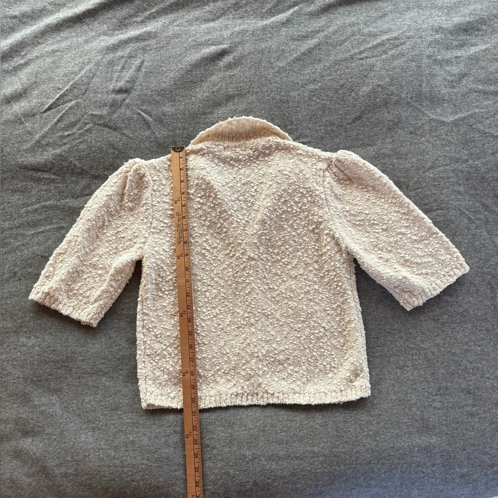 Vintage 80’s Cotton Boucle Cardigan - Picture 4 of 5